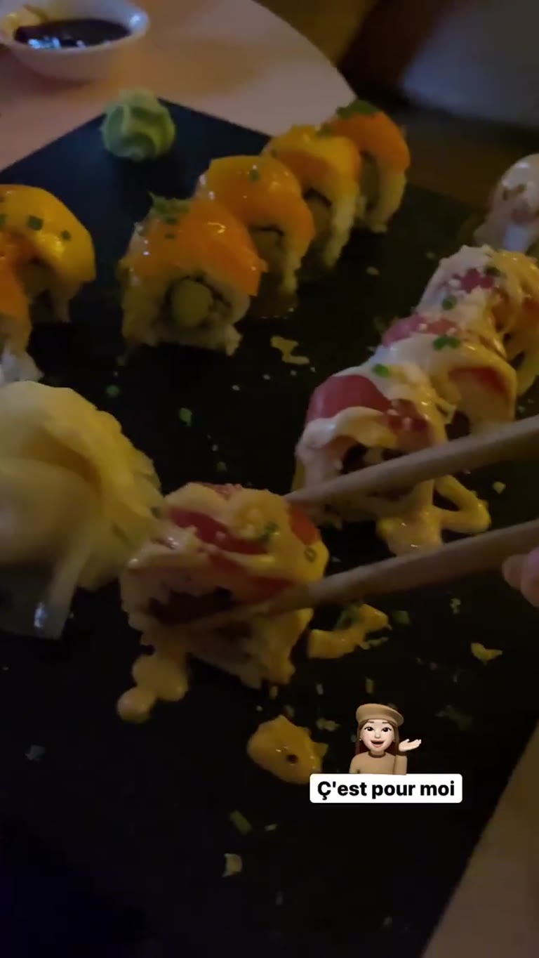 Sushi rolls au resto japonais