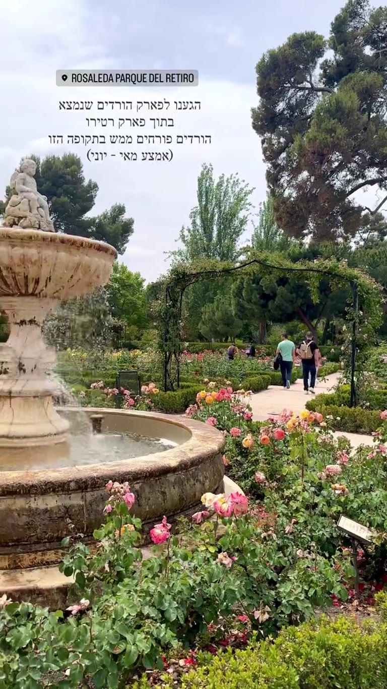 Rosaleda – גן הוורדים בפארק רטירו, מדריד