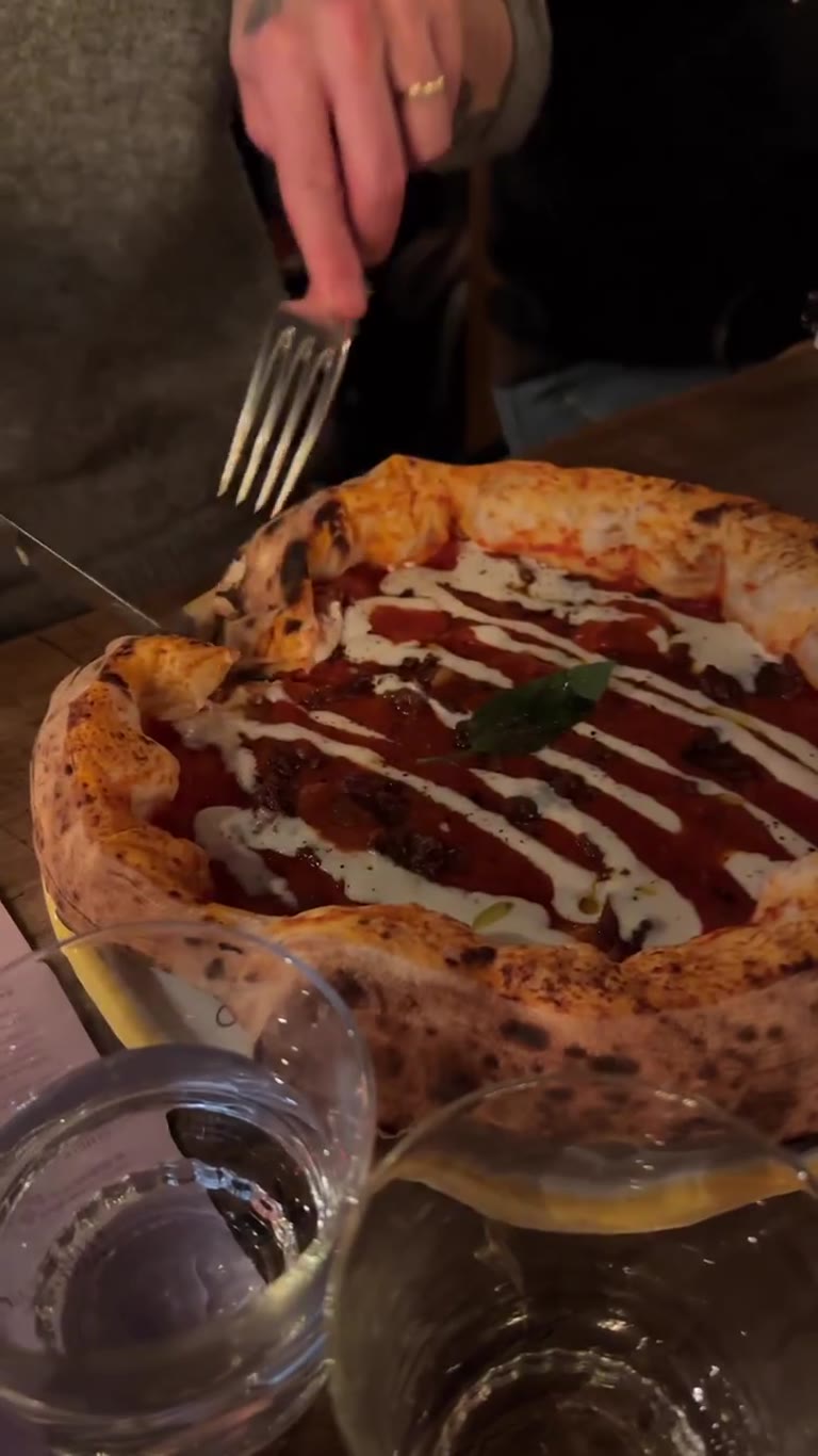 Neapolitan pizza close-up
