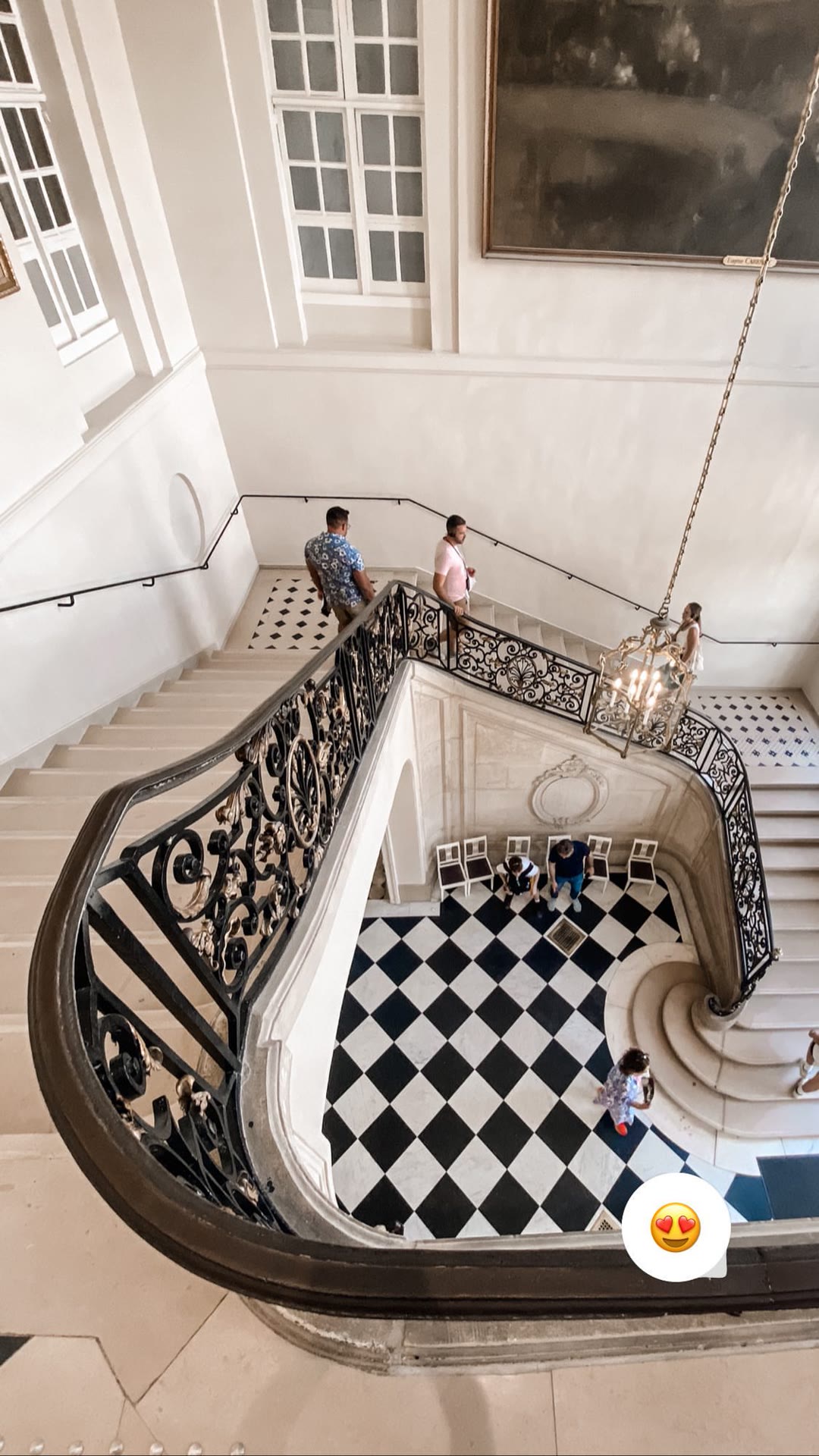 Grand staircase at a Paris museum