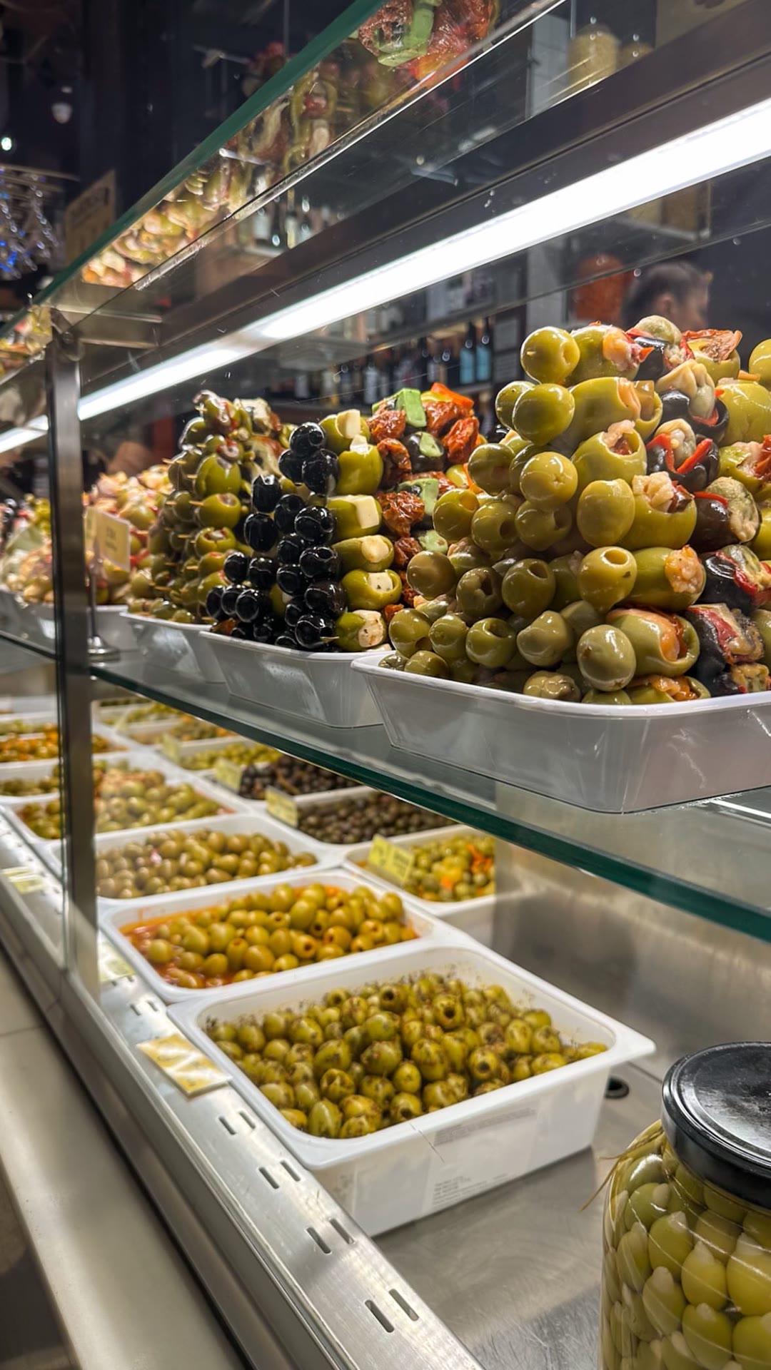 Olive stall at a Madrid market