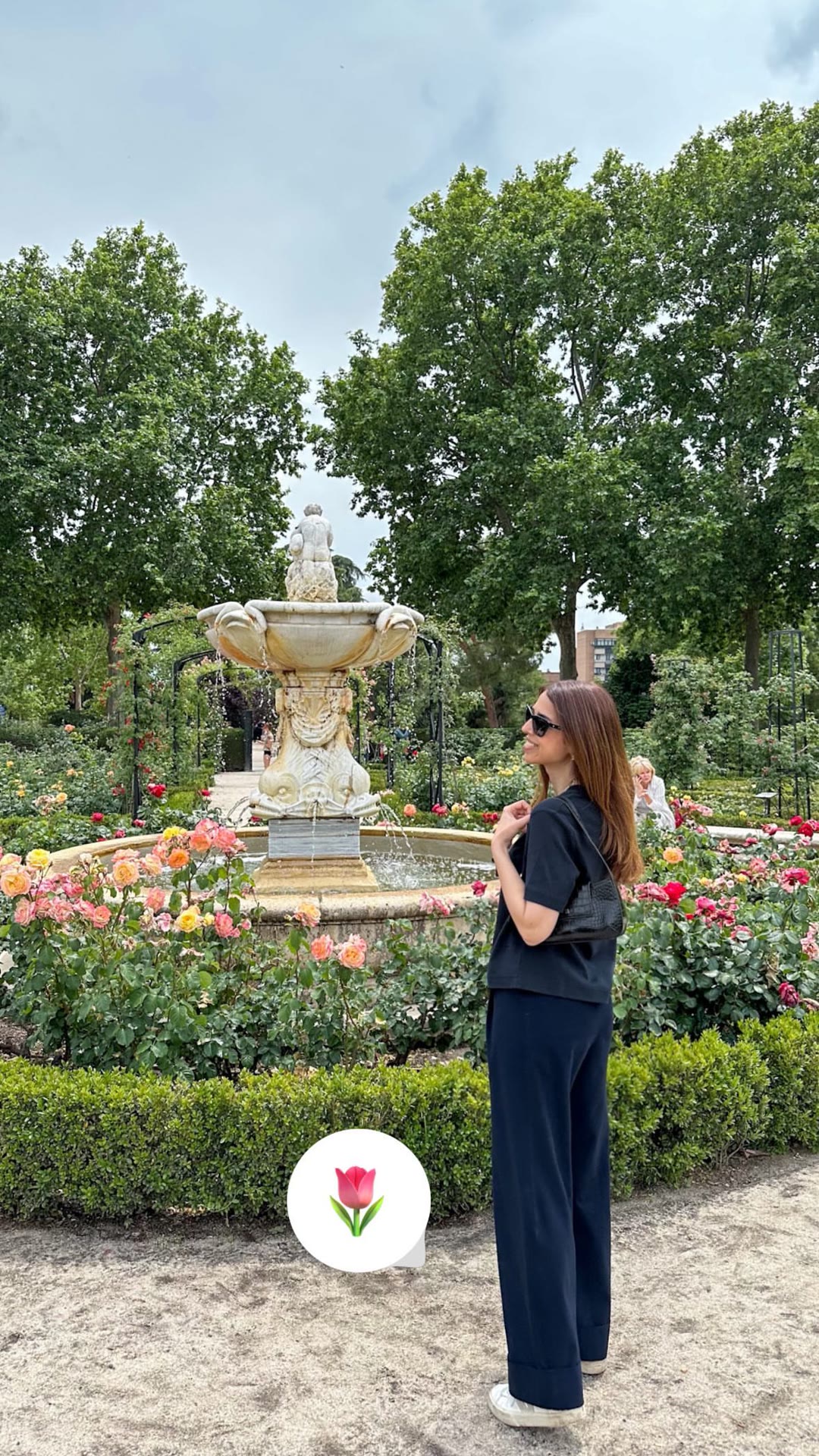 Rose garden in Madrid's Retiro Park